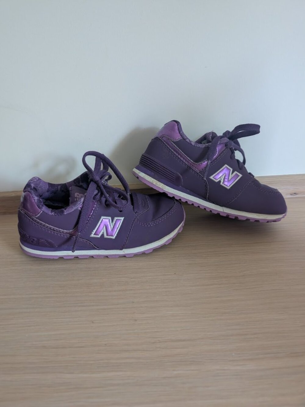 New Balance Girls 574 V1 Lace-up Sneaker, Purple, Size 10T